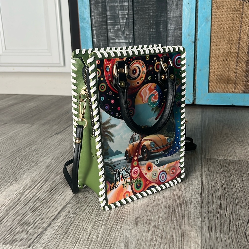 *SOLD* CHiP modern style VW camper van bug beetle car waves surf crossbody purse - Picture 7 of 17